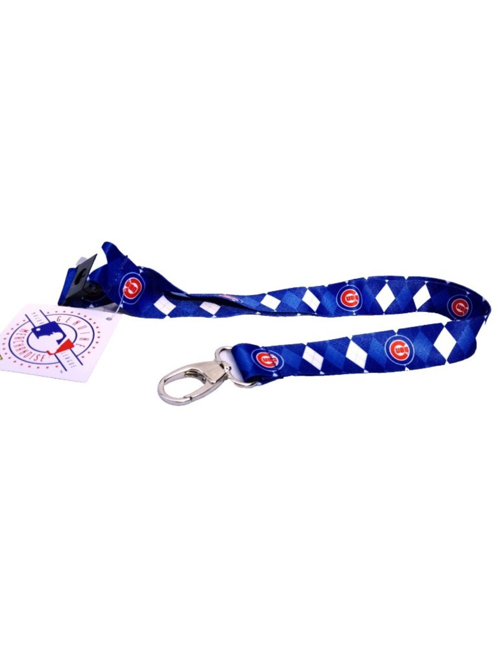 Chicago Cubs Lanyard Keychain Argyle Reversible With Clip MLB New